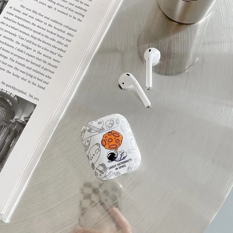 Astronaut Space Moon Earphone Soft Case for Apple Airpods 3 2 1 Pro 2 4 2024 Headphone Cover for Air Pods Pro2 3rd Gen Custodia Caseverse