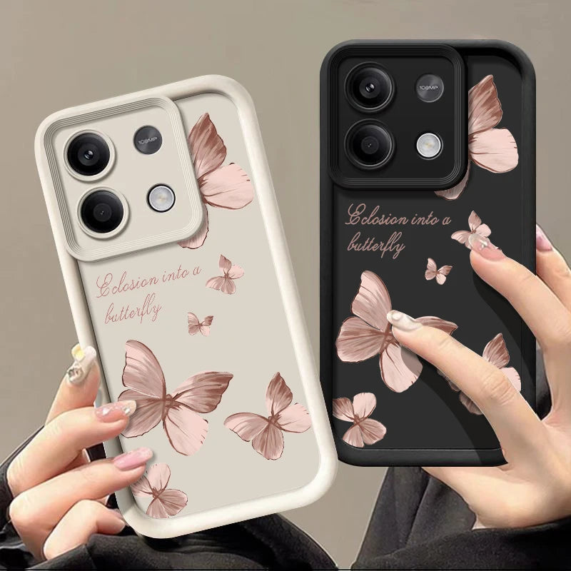 Shockproof Golden Butterfly Case For Xiaomi Redmi Note 13 12 11 10 Pro 4G 11s 14 Funda Poco F6 X6 X5 14T 11T 13T Pro 5G Cover Caseverse