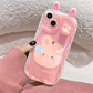 Korean Cute 3D Bear Frog Rabbit Ear Soft Silicone Phone Case For iPhone 14 15 Pro Max 13 12 Pro 11 Cartoon Clear Cover - Caseverse