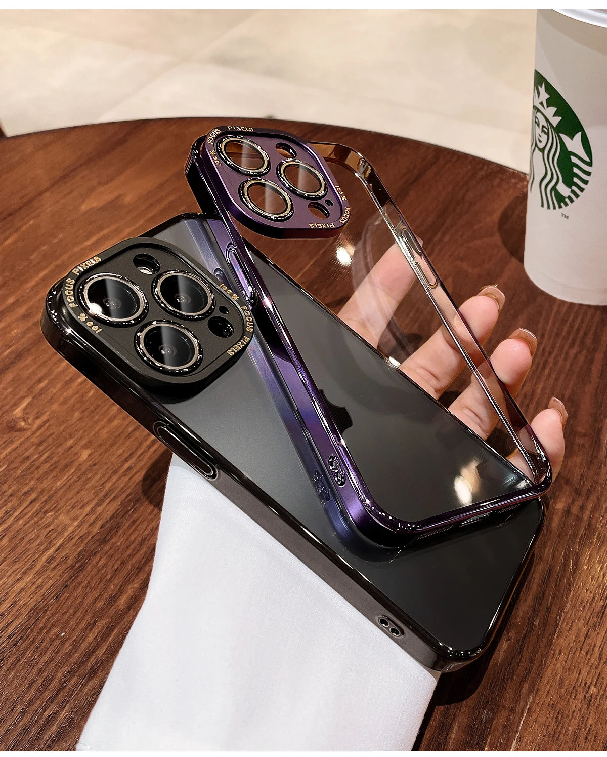 For iPhone 15 Pro Max Luxury Case Metal Camera Protection Transparent Armor Phone Cases for iPhone 12 13 14 Pro Max 14 Pro Plus Caseverse