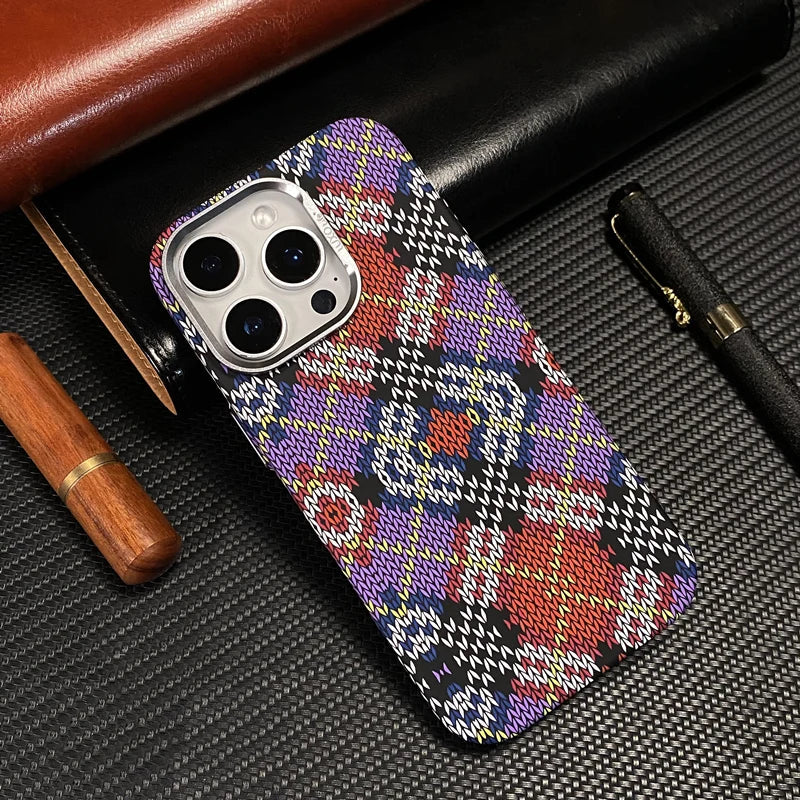 Ultrathin Metal Lens Magsafe Phone Case for iphone 16 pro max 15 Pro 14 Carbon Fiber Texture Matte Wireless Charge Hard PC Cover Caseverse