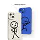 Cute Cartoon Matchman Matte Silicone Phone Case For iPhone 16 15 Soft Back Cover - Caseverse