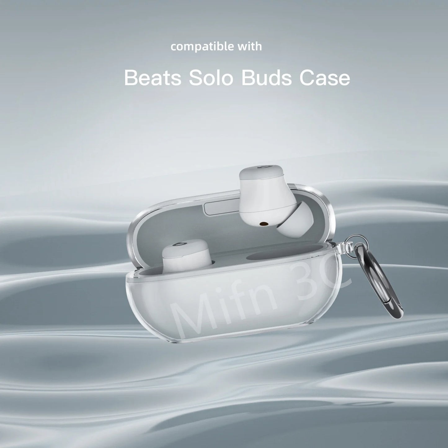 2024 New For Beats solo Buds Earbuds case Soft Transparent Protect Case With keyring Scratch resistant Case for Beats solo Buds