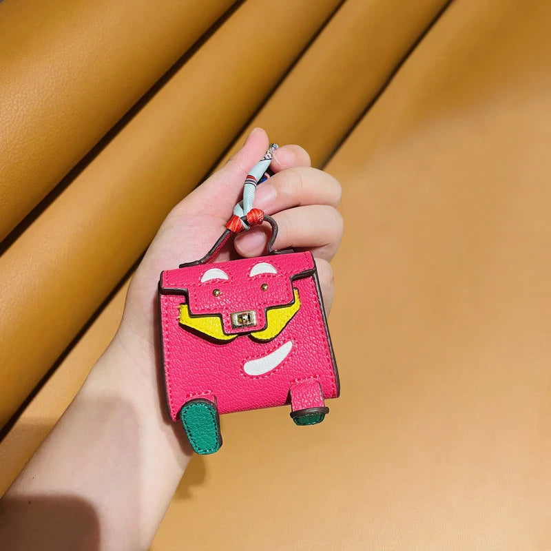 Mini Tiny PU Leather Handbag Decoration Pendant Bag For Airpods 4 3 2 Pro 2 For Galaxy Buds 3 3Pro 2 2Pro/Buds FE Headphone Case