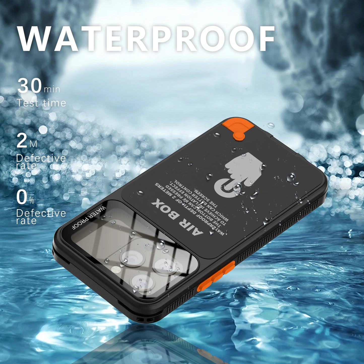 IP68 Waterproof Case For iphone 15 Pro Max Case 14 Plus 12 13 Underwater Full Sealing Cover Shockproof Built-in Screen Protector - Caseverse