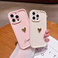 3D Gold Love Heart Personalized Custom Name Case For iPhone 16 15 14 13 12 11 Pro Max X XS XR 7 8 Plus Silicone Candy DIY Cover Caseverse
