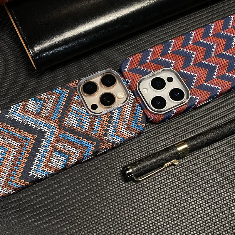 Ultrathin Metal Lens Magsafe Phone Case for iphone 16 pro max 15 Pro 14 Carbon Fiber Texture Matte Wireless Charge Hard PC Cover Caseverse