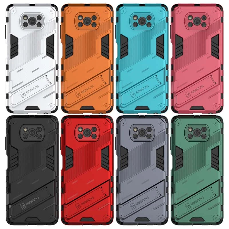 Armor Shockproof Phone Case For Xiaomi Mi Pocophone Poco X3 Pro Magnetic Car Holder Stand Cover for Poco X3 NFC Hard Rugged Case - Caseverse
