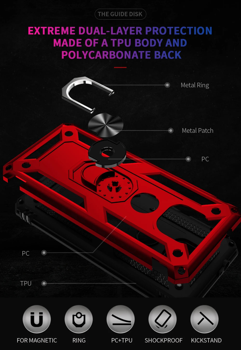 for Moto G Power Case for Phone Moto G Power 2021 Case Shockproof Armor Rugged Military Protective Car Holder Magnetic Cover - Caseverse