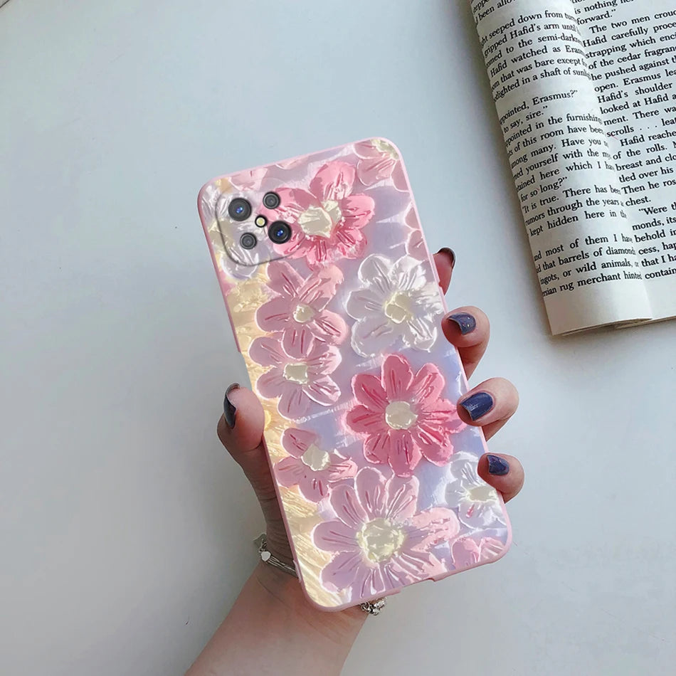 Case For OPPO Reno4 Z 5G Phone Case Cute Flower Cartoon Silicone Soft Back Fundas Cover For OPPO Reno 4Z CPH2065 Reno4Z 5G Coque - Caseverse