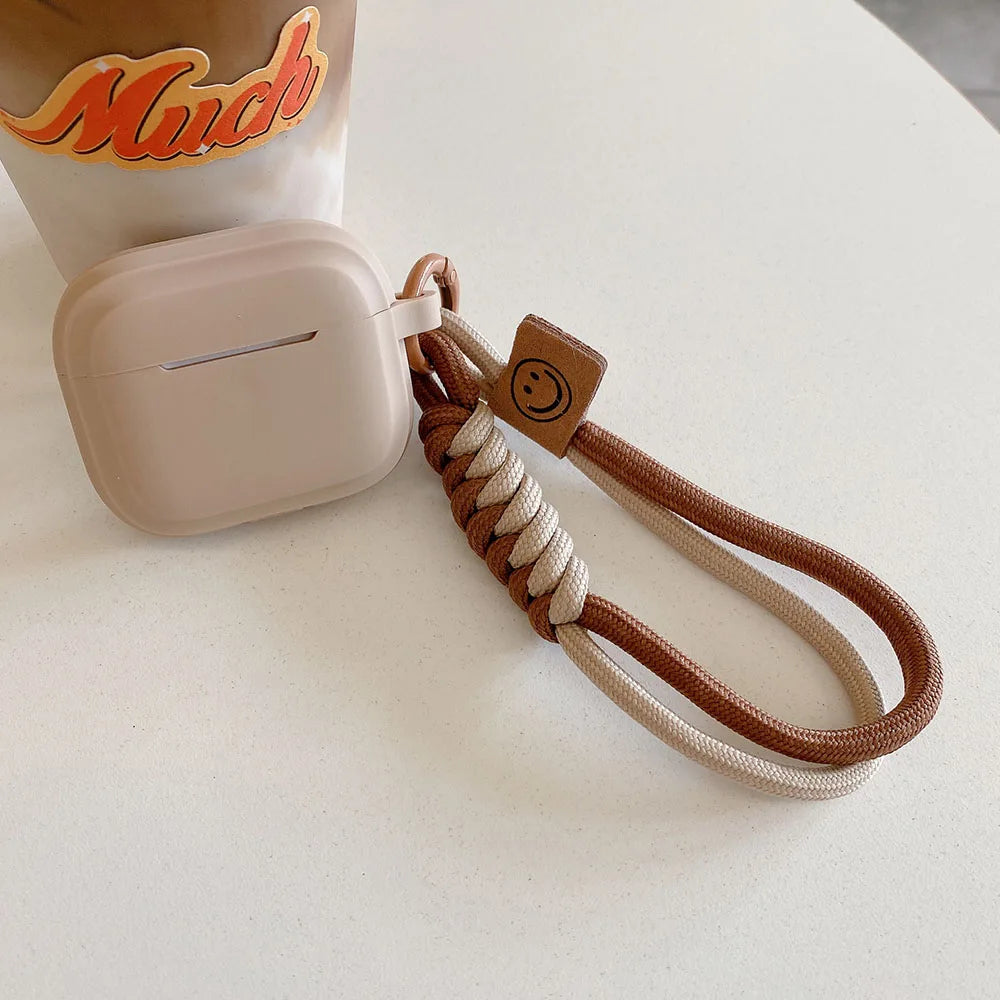 caramel color soft silicone earphone case with bracelet fall prevention couple for airpods 2 3 pro 2 bluetooth charging box case Caseverse