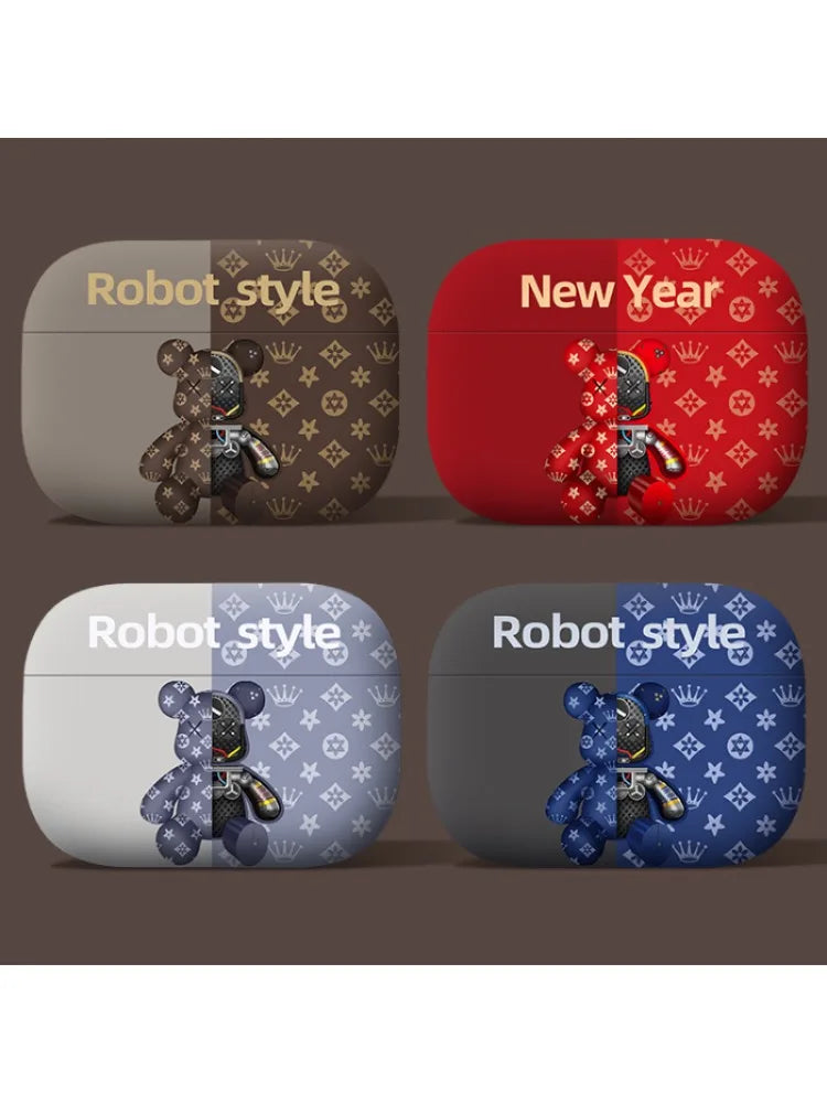 Cool Leather Grain Case for AirpPods Pro 2 Case Airpods 4 3 AirPods Pro Cover Apple Bluetooth Earphone Accessories Caseverse