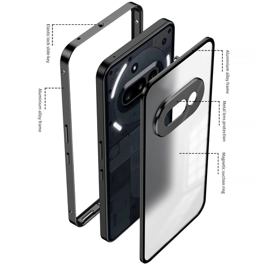 Metal Frame Lens Protection Matte Shockproof Phone Case For Nothing Phone 2A Plus Phone 3A Pro Bumper Back Cover Accessories Caseverse