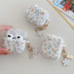 For Apple AirPods 4 ANC Flower Print Earphone Case For AirPods 2 3 Pro2 Silicone Soft Wireless Headphones Cover With Keychain Caseverse