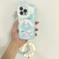 Kawaii Sanrio Cinnamoroll With Bracelet Bracket Phone Case For iPhone 15 14 13 12 11 Pro Max XR XS MAX X 7 Back Cover Y2k Gift - Caseverse