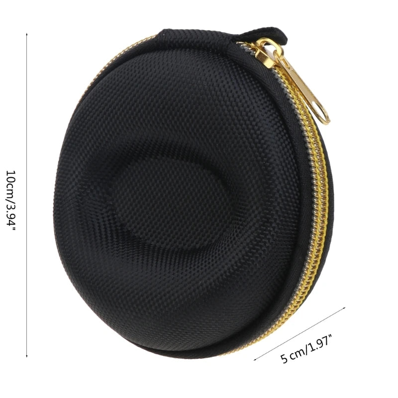 Travel Watch Case,Single Watch Box with Zipper for Storage, Cushioned Round Portable Watch Case for Wristwatches