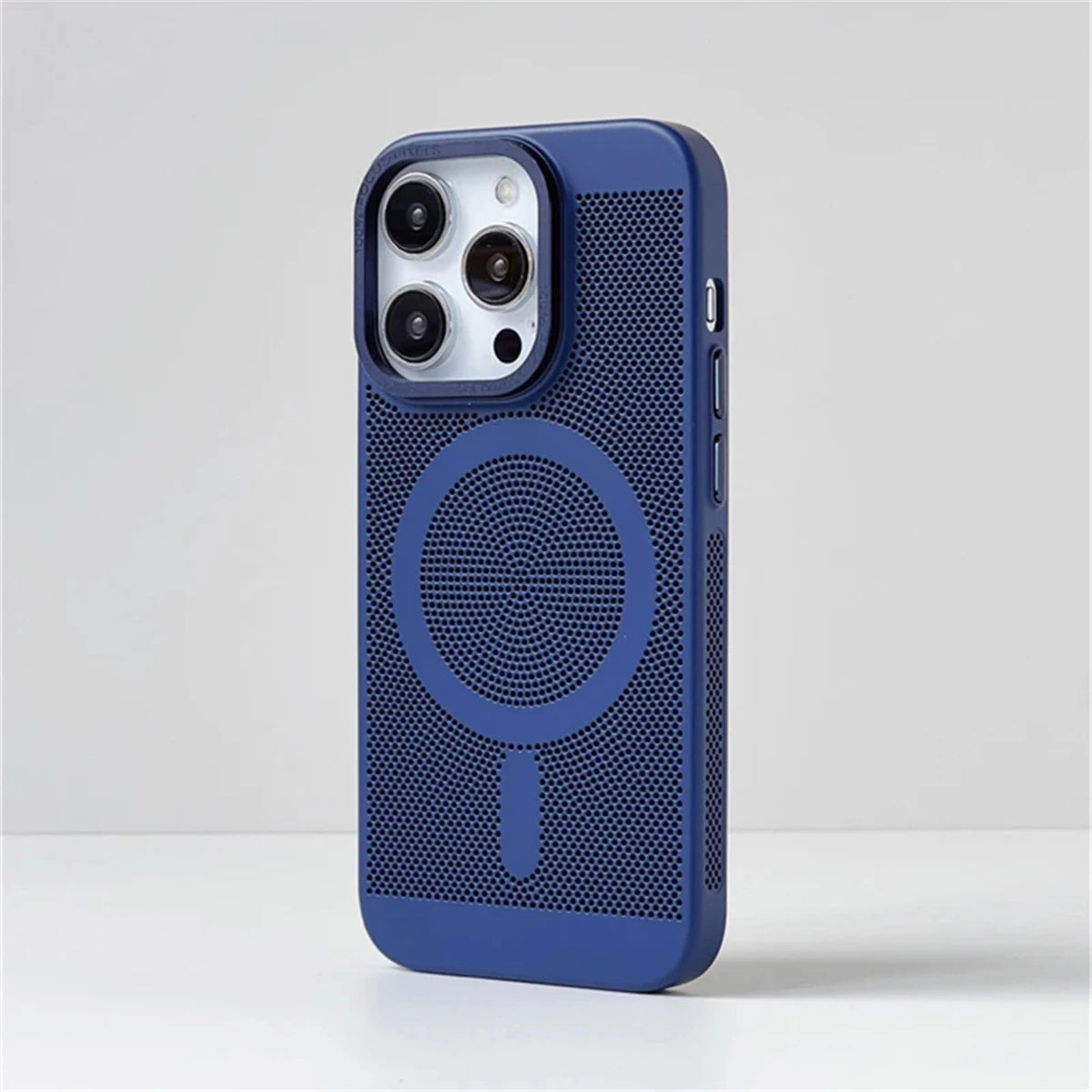 Ultra-thin Cooling Mesh Magnetic Matte Hard Steel Magnetic Shockproof Case for iPhone 15 13 12 14 11 Pro Max Caseverse