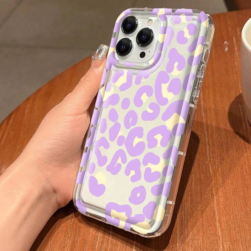Leopard Design Stylish Pink Pattern Phone Case For iPhone 16 15 14 13 Pro Max 11 12Mini 16E SE 7 8 Plus X XR XS Soft Clear Cover - Caseverse