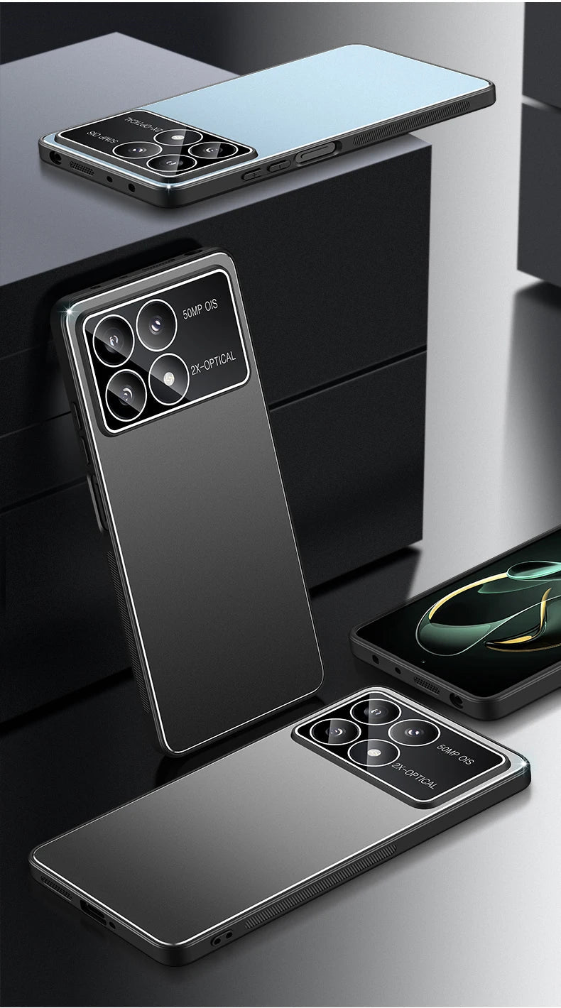 Luxury Metal Case For Xiaomi Poco X6 Pro 2311DRK48G Phone cases Shockproof Coque Shell TPU Soft Bumper Full Skin Funda Caseverse