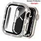 Diamond Case For Apple watch Cover 45mm 41mm 38mm 42mm 44mm 40mm Tempered Glass+ Bumper Screen Protector series 9 8 7 6 5 4 3 SE