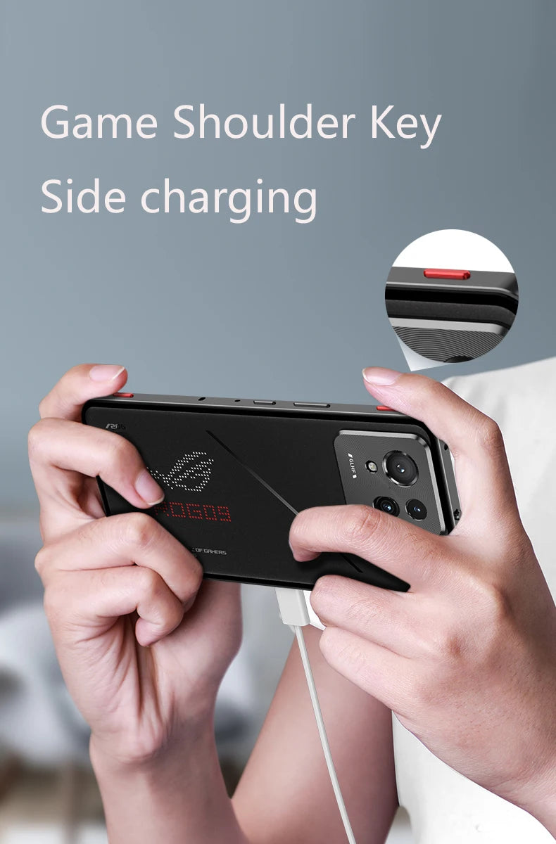 Metal Bumper Phone Case lock buckle For ASUS ROG Phone 9 Pro Single sided Tempered Glass Back Full Lens Protection Cover cases