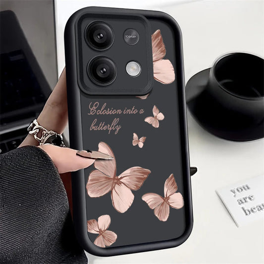 Shockproof Golden Butterfly Case For Xiaomi Redmi Note 13 12 11 10 Pro 4G 11s 14 Funda Poco F6 X6 X5 14T 11T 13T Pro 5G Cover Caseverse