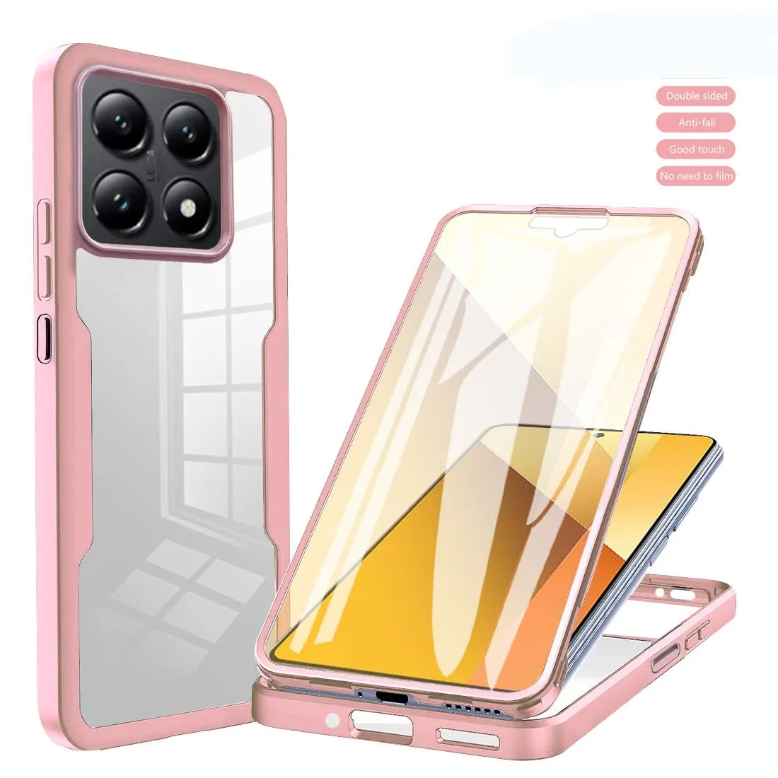 Case For Xiaomi Mi 14T Pro M 14 T P 13T 13 Redmi 14C 13C Mi14T 360 Shockproof Built in Screen Protector Plastic TPU Clear Cover - Caseverse