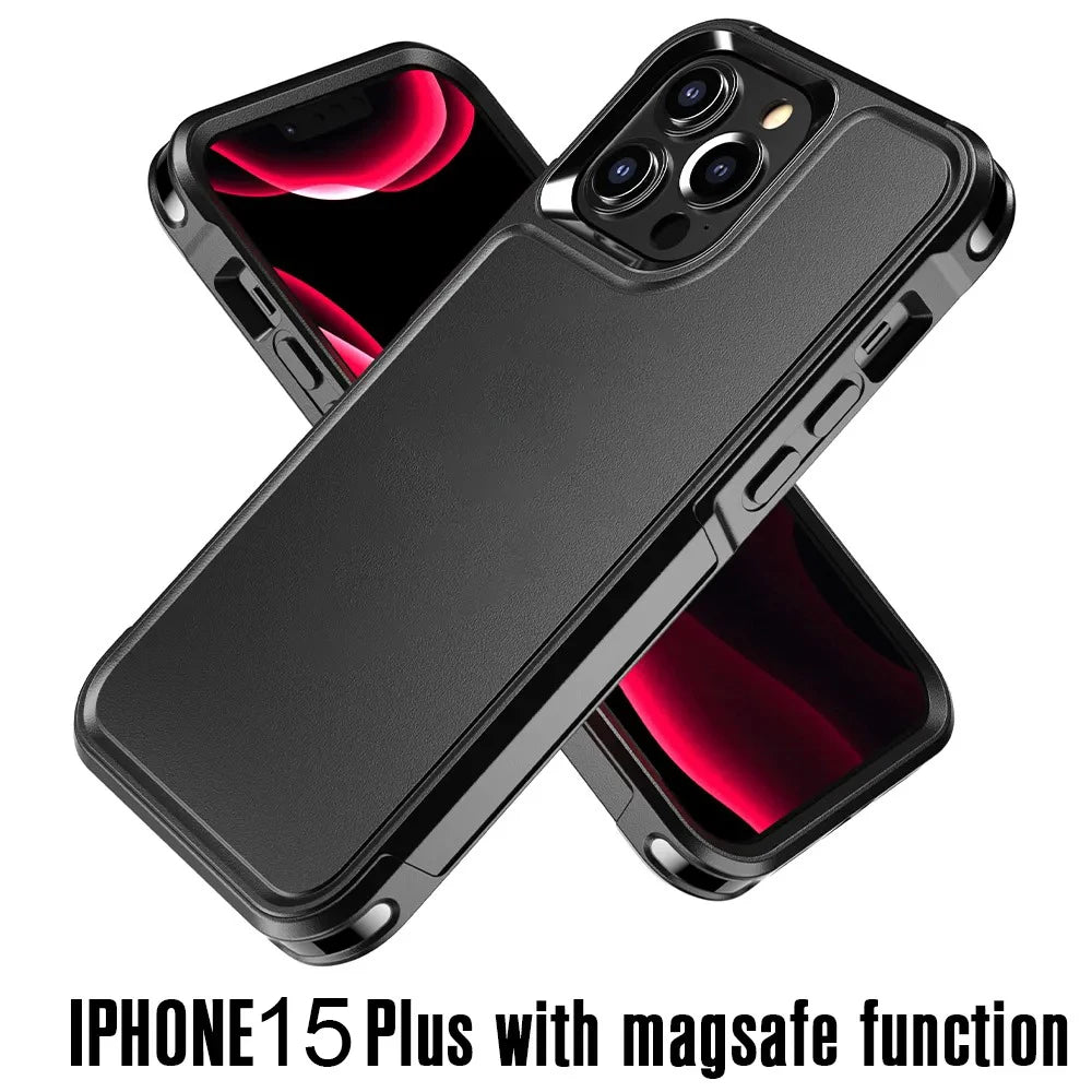 For iPhone 15 14 13 12 Magnetic Case Magsafe Military Grade Protection Back Shockproof Phone Case - Caseverse