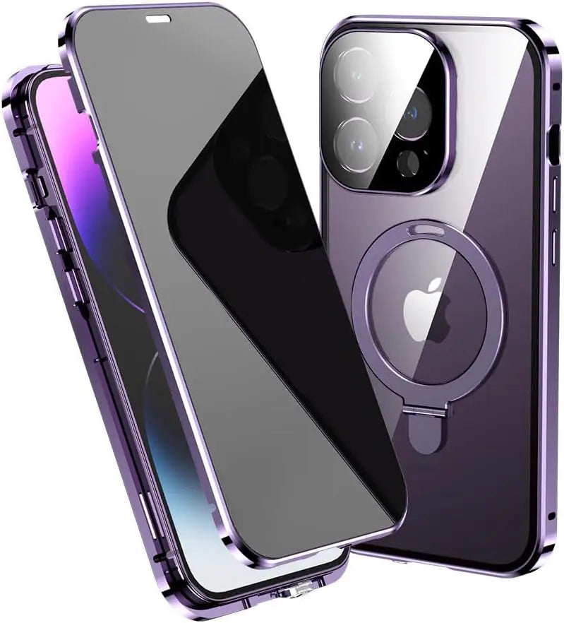 IPhone Anti-Peeping Privacy Screen Metal Bumper Magnetic Case Caseverse