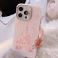 Pink Glitter Castle Phone Case with Lanyard for iPhone 15 14 13 12 Pro Max Plus Princess Fairytale Phone Case Cover Caseverse