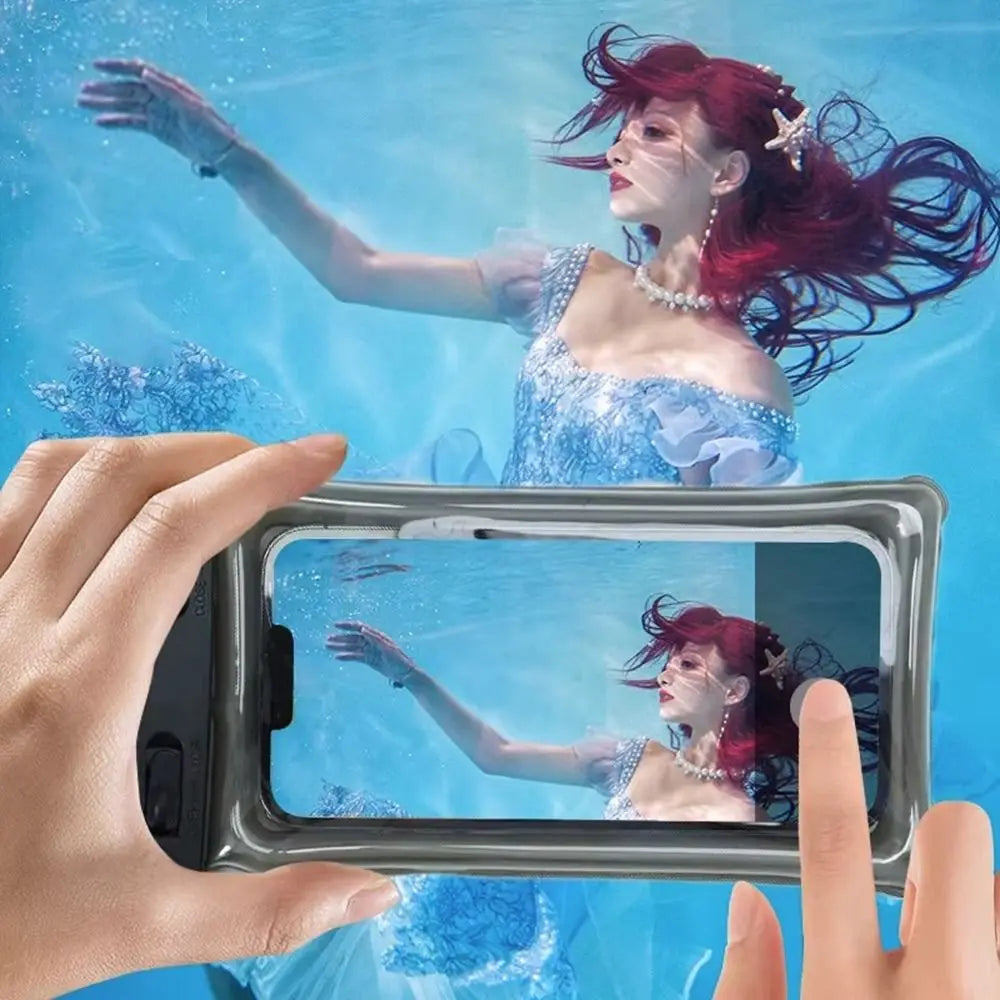 Transparent Waterproof Phone Case Touch Screen Under 7.0 inches Mobile Phone Cover with Lanyard Phone Sealed Bag Swimming&Diving - Caseverse