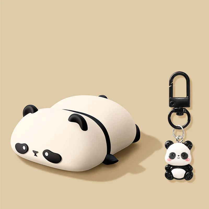 Cute Lying Panda Headphone Case For AirPods 4 (2024) Airpod Pro 1 2 3 Bluetooth Earbuds Charging Box Protective Earphone Cover Caseverse