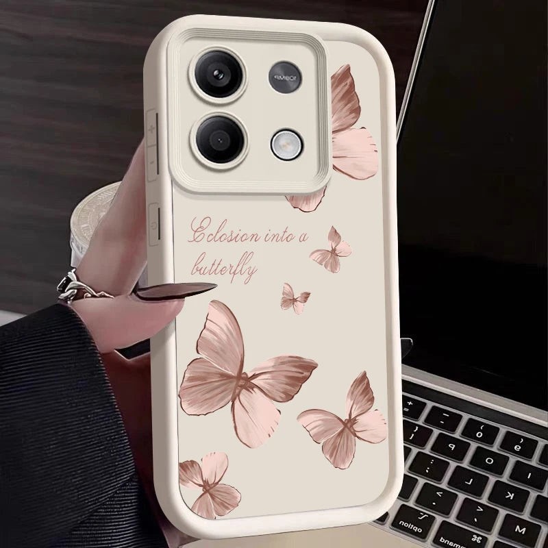 Shockproof Golden Butterfly Case For Xiaomi Redmi Note 13 12 11 10 Pro 4G 11s 14 Funda Poco F6 X6 X5 14T 11T 13T Pro 5G Cover Caseverse