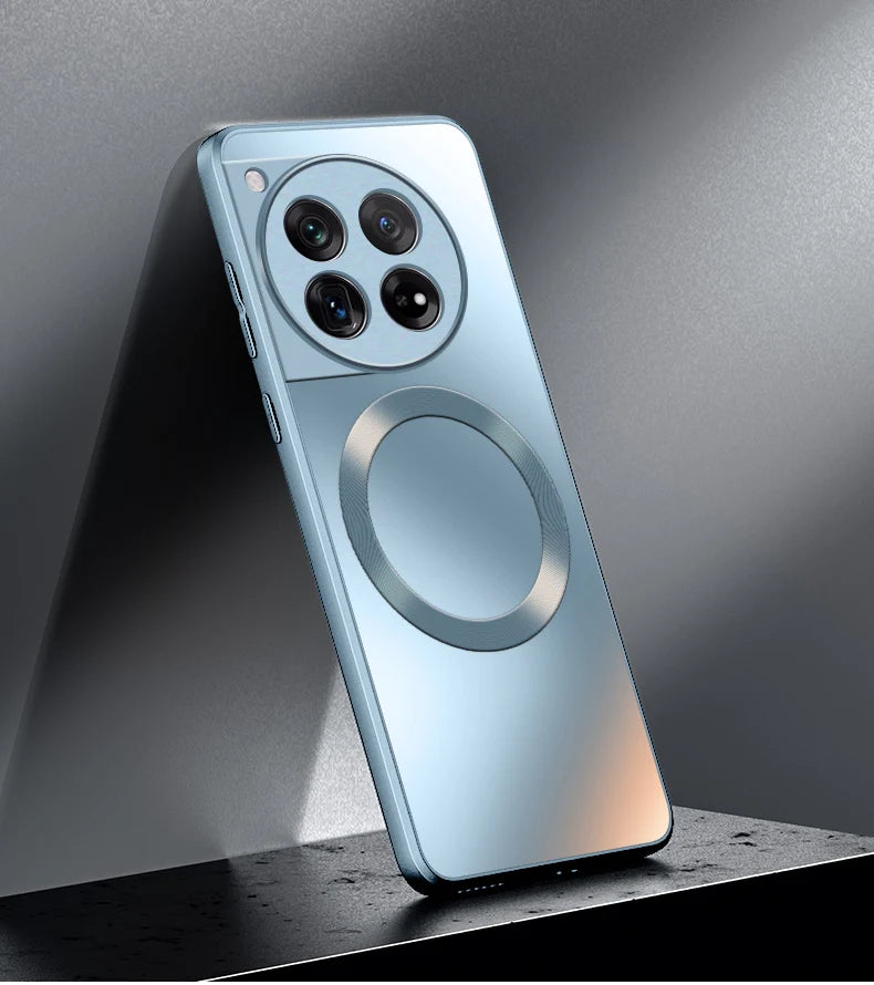 For OnePlus 12 Case Hard Matte Magnetic Wireless Charging MagSafe Protect Back Cover Case For OnePlus12 One Plus 12 Phone Shell - Caseverse