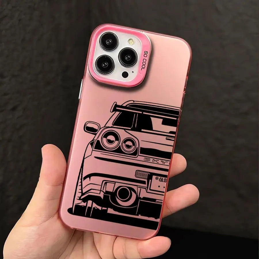 JDM Dream Car Cool Cover Phone Case for iPhone 16 Pro 15 Pro Max 14 13 12 11 XS 14 Pro Max 16 Plus 14Pro 12Pro Soft Shell - Caseverse
