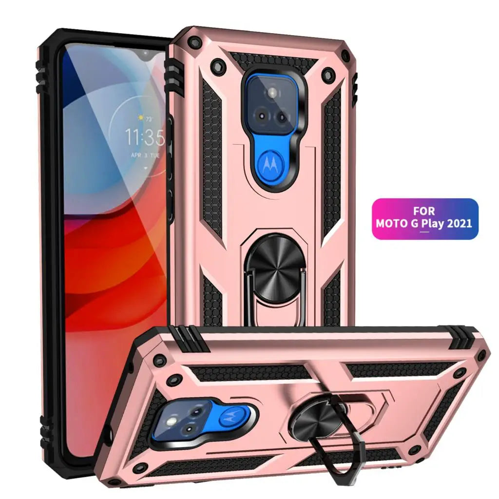 for Moto G Play Case for Phone Moto G Play 2021 Case Shockproof Armor Rugged Military Protective Car Holder Magnetic Cover - Caseverse