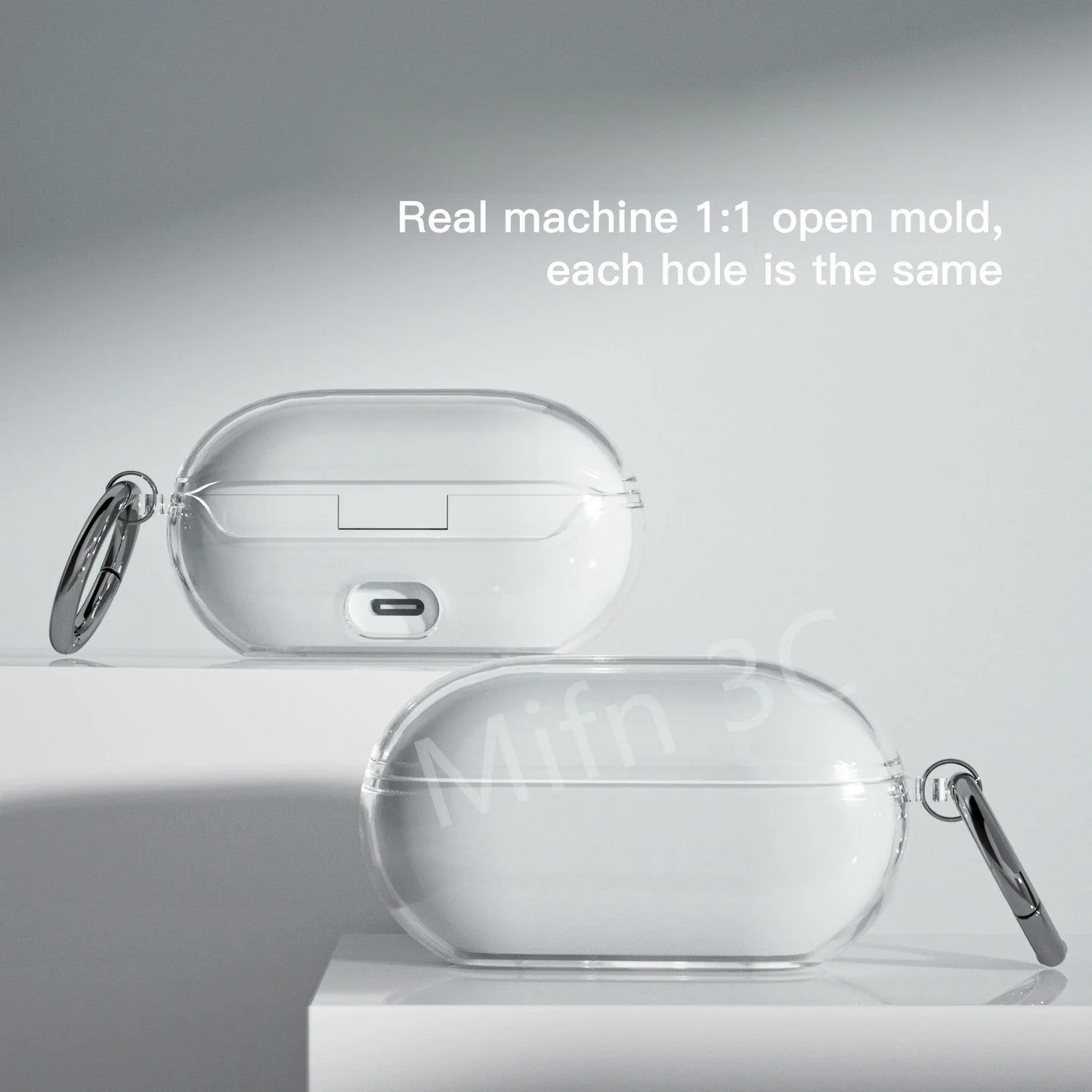 2024 New For Beats solo Buds Earbuds case Soft Transparent Protect Case With keyring Scratch resistant Case for Beats solo Buds