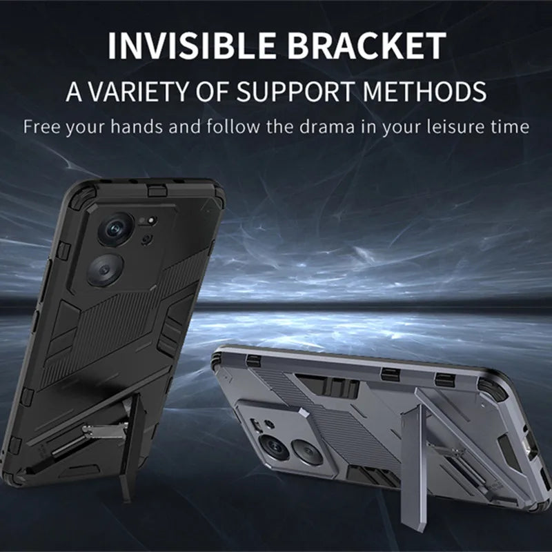 Rugged Armor Shockproof Phone Case For Xiaomi Mi 11 12 13 Lite 14 10T 11T 12T 13T Poco F3 F4 F5 Pro Holder Stand Back Cover - Caseverse