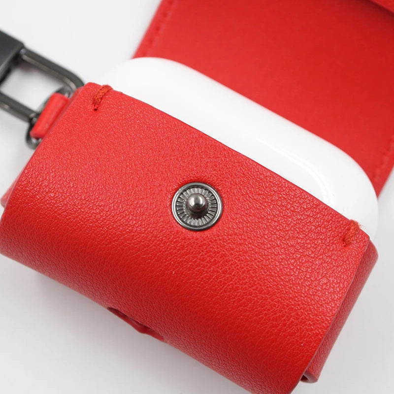 AirPods Pro Case Cover with Straps, Soft Leather Protective Case for Apple AirPod Pro 2nd/1st Generation Case, Case Accessories Caseverse