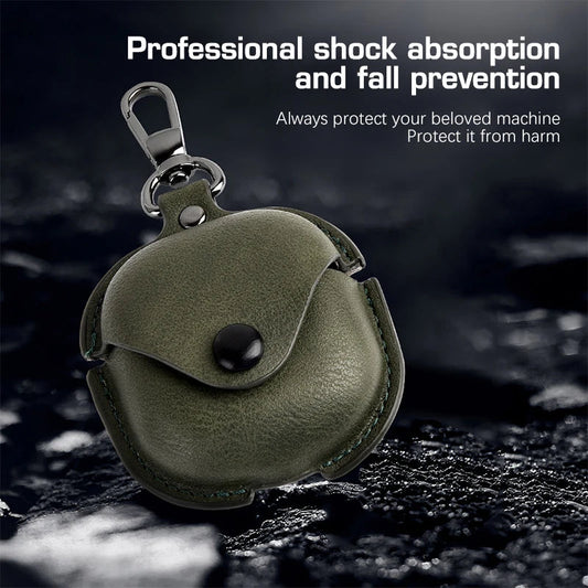 Luxury Leather Case For Samsung Galaxy Buds 2 Pro Buds Live Buds FE Case Bluetooth Wireless Headphones Protective Cover Keychain Caseverse