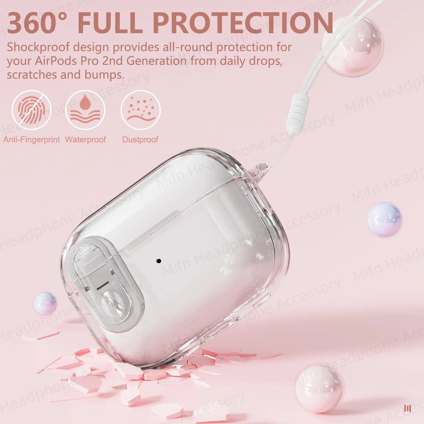 Transparent headphone case For AirPods Pro 2 USB C Funda Capa for AirPod Pro 1st Gen 2 3 Charging Case USB-C 2023 2022 2019 Case Caseverse