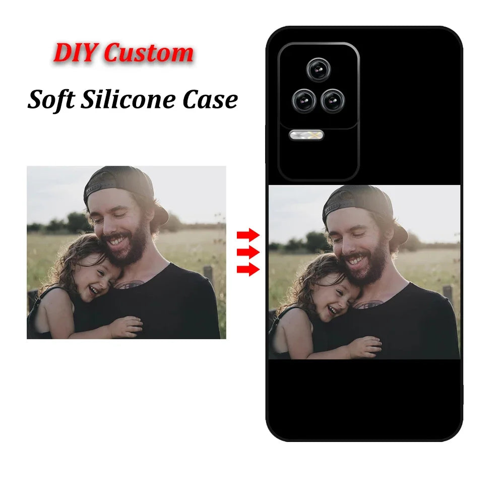 Custom Case for iPhone 16 16e 15 14 13 12 11 Pro Max Mini SE XS XR 7 8 Plus Cover DIY Photo Soft Matte Silicone Shockproof Funda - Caseverse