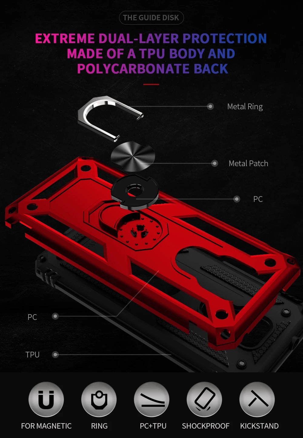 for Moto G Play Case for Phone Moto G Play 2021 Case Shockproof Armor Rugged Military Protective Car Holder Magnetic Cover - Caseverse