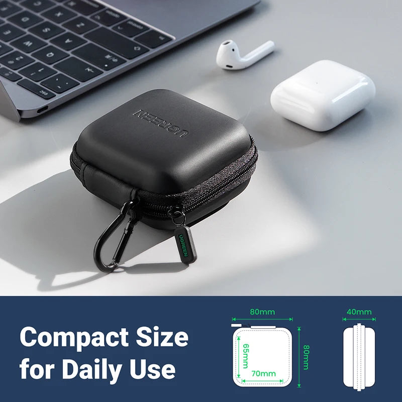 UGREEN Earphone Case Hard Headphone Bag For Airpods Earpods Sennheiser Ear Pads Wireless Bluetooth Earphone Accessories Caseverse