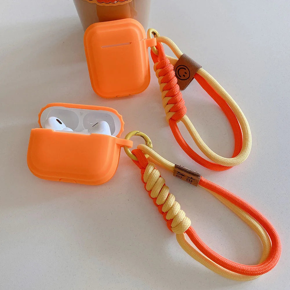 Simple Soft Silicone with Smile Hand Strap Earphone Case For Apple Airpods 4 1 2 Pro 3 Funda Wireless Bluetooth Protective Cover Caseverse