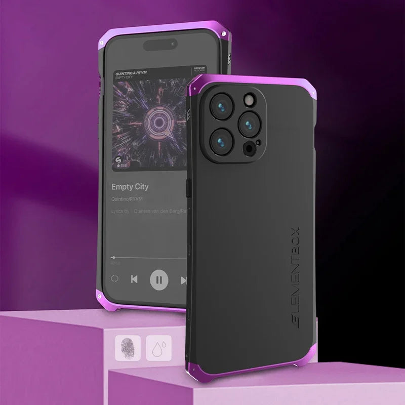 Metal Frame PC Phone Case for IPhone 13 12 14 15 Pro Max Aluminum Anti-collision Strip Silica Gel Back Cover for IPHON 15 Promax Caseverse