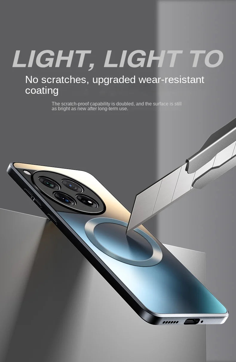 For OnePlus 12 Case Hard Matte Magnetic Wireless Charging MagSafe Protect Back Cover Case For OnePlus12 One Plus 12 Phone Shell - Caseverse