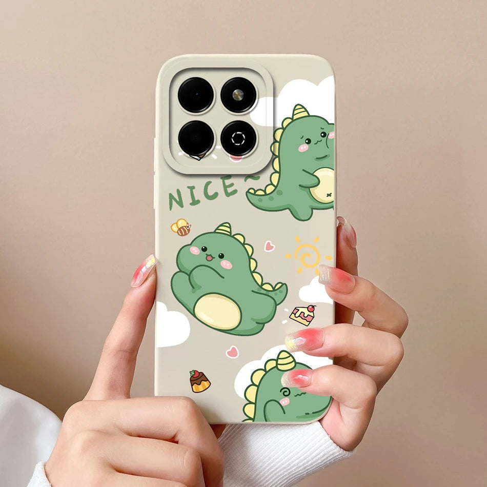 Case For Honor X6B Phone Back Cover Cute Avocado Soft Comfortable Liquid Silicone Camera Protection Anti Drop Bumper Capa Funda - Caseverse