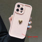 3D Gold Love Heart Personalized Custom Name Case For iPhone 16 15 14 13 12 11 Pro Max X XS XR 7 8 Plus Silicone Candy DIY Cover Caseverse