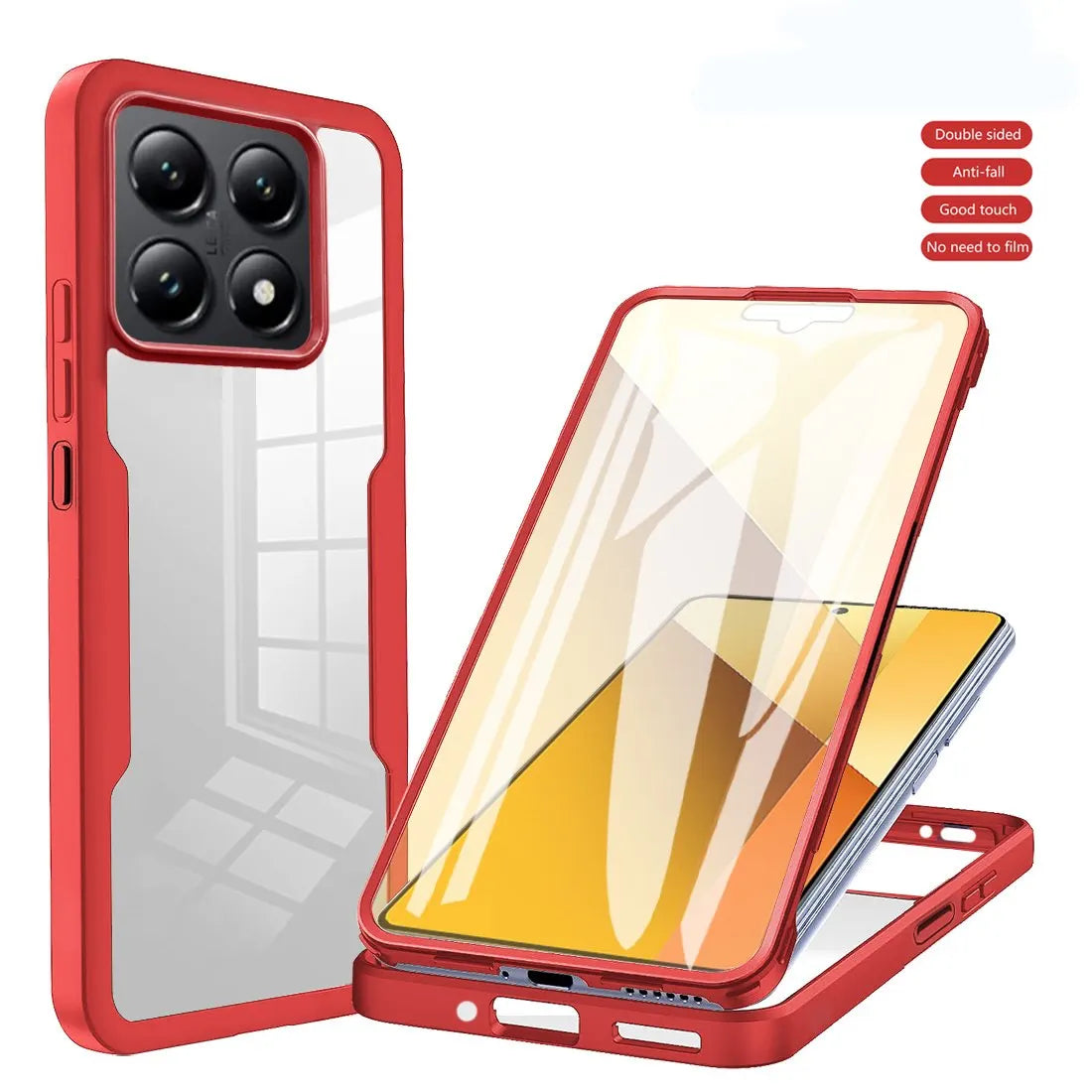 Case For Xiaomi Mi 14T Pro M 14 T P 13T 13 Redmi 14C 13C Mi14T 360 Shockproof Built in Screen Protector Plastic TPU Clear Cover - Caseverse